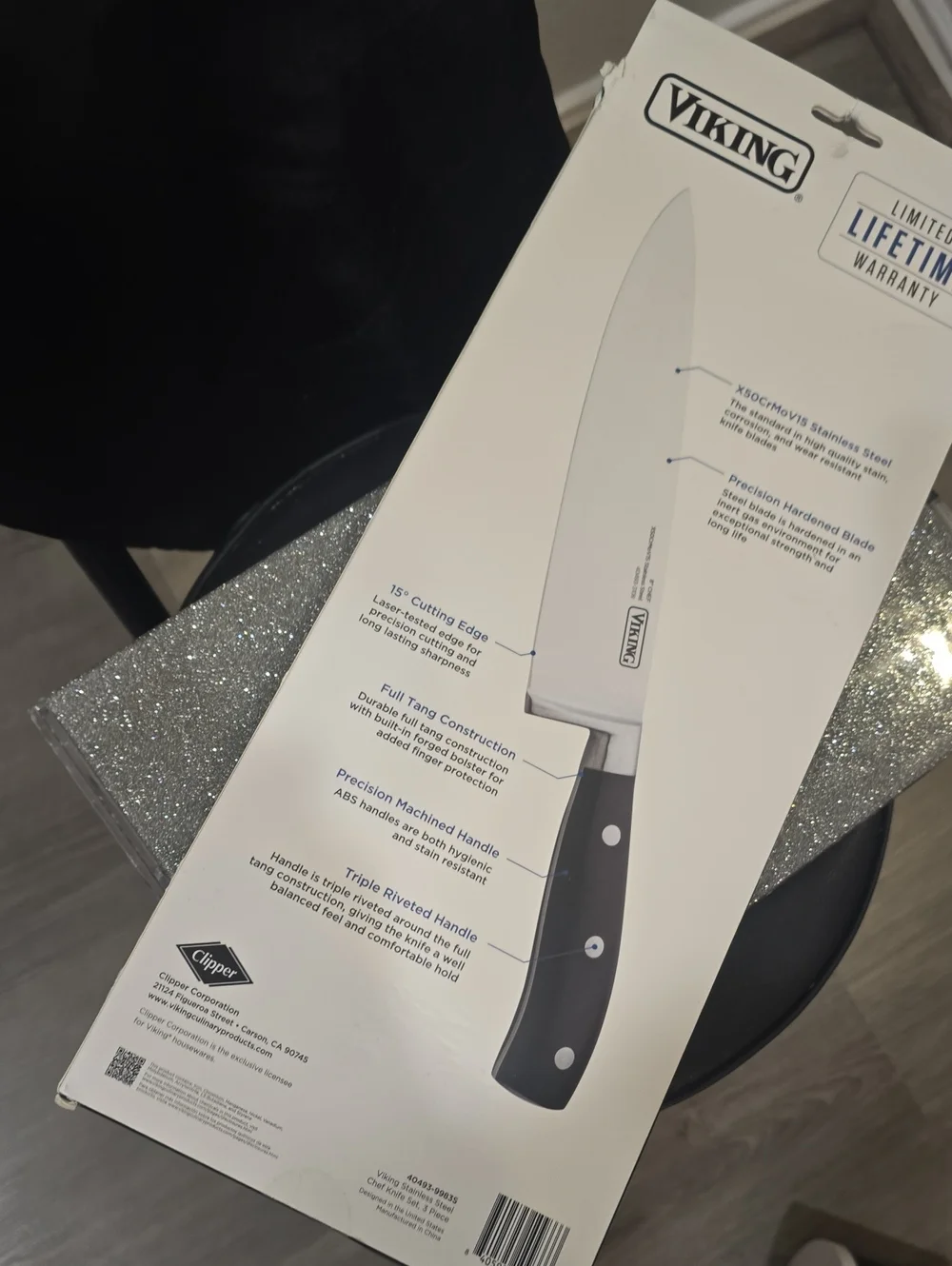 Viking X50CrM0V15 Stainless 3-PC Chef Knife Set